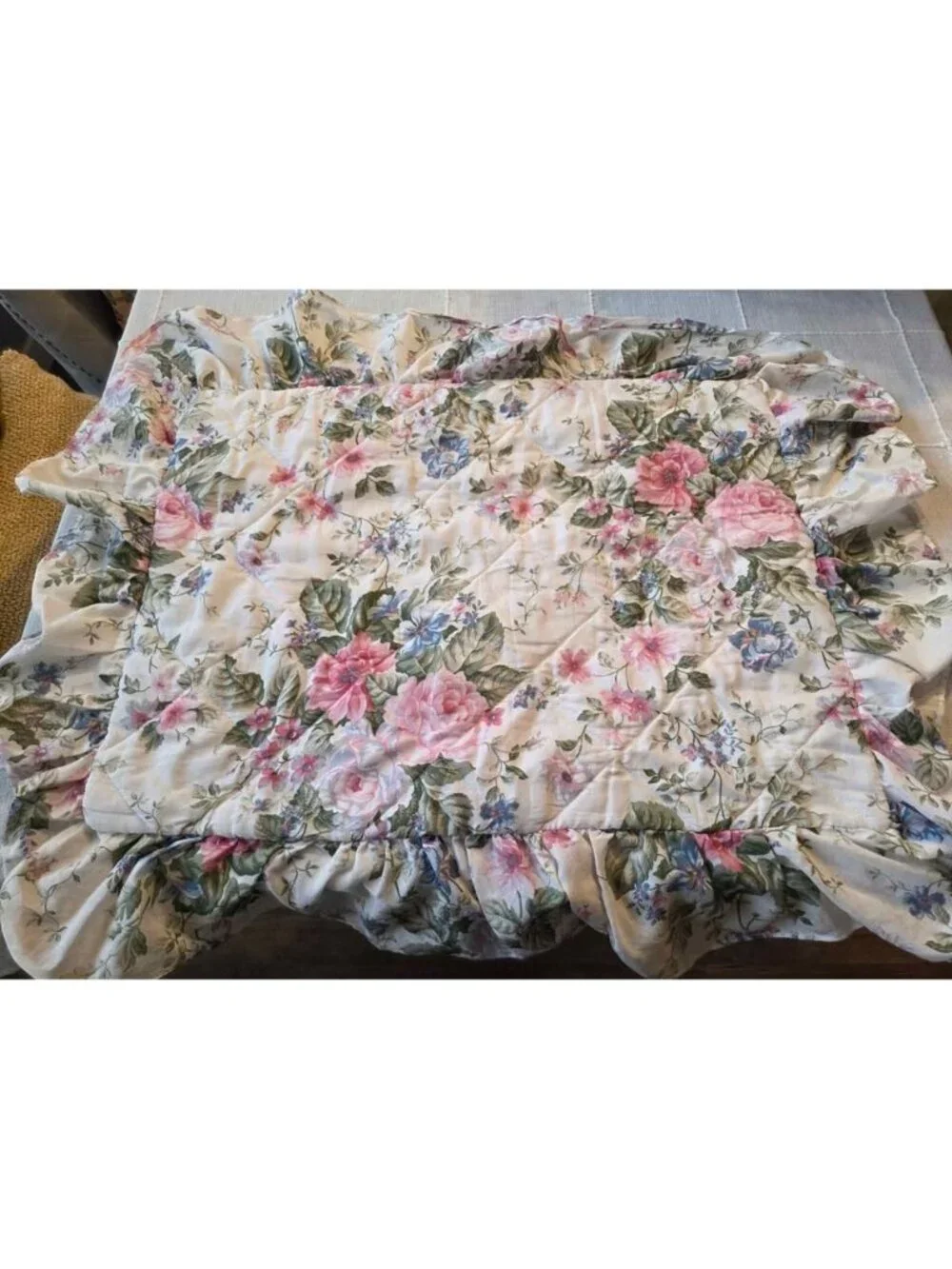 Vintage king floral shams set